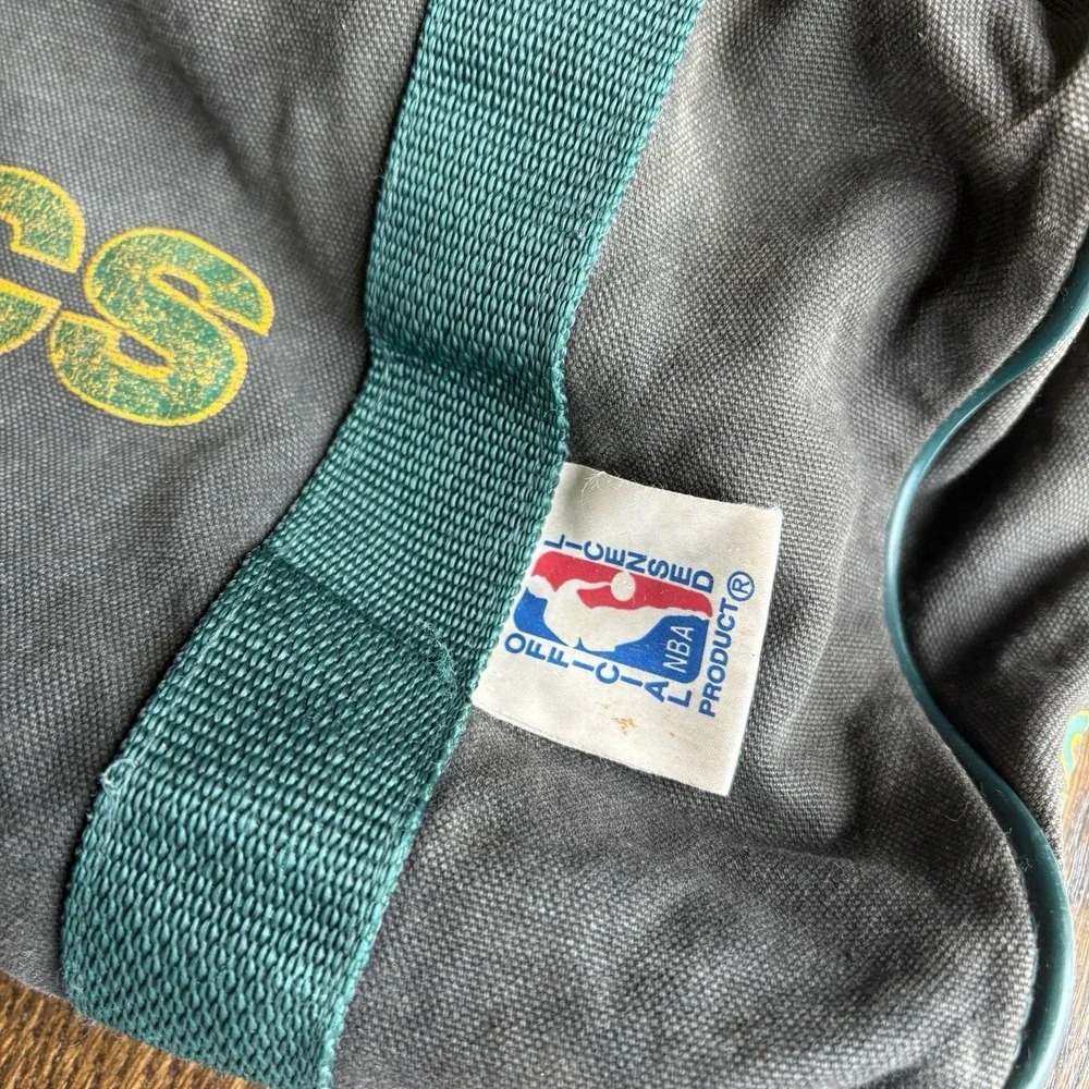 Vintage 80s Seattle SuperSonics Canvas Duffle Bag NBA BasketBall Gym ABC RARE